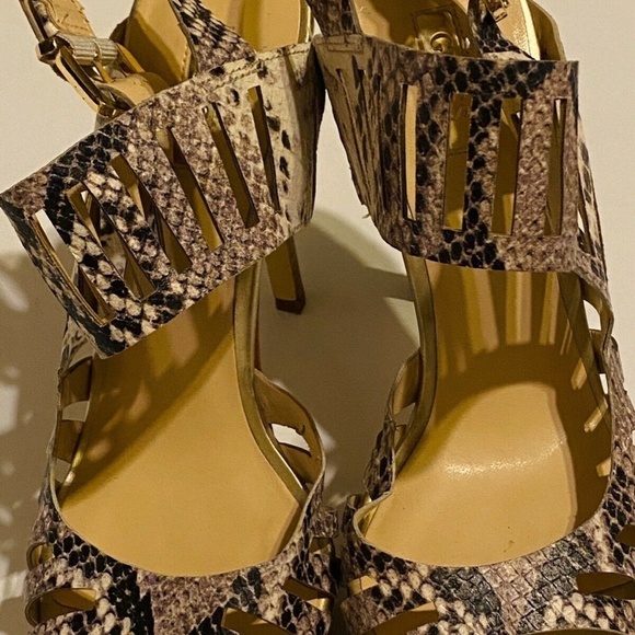 Guess Los Angeles Snake Pattern Pump Heels 9 Medium - Picture 6 of 13
